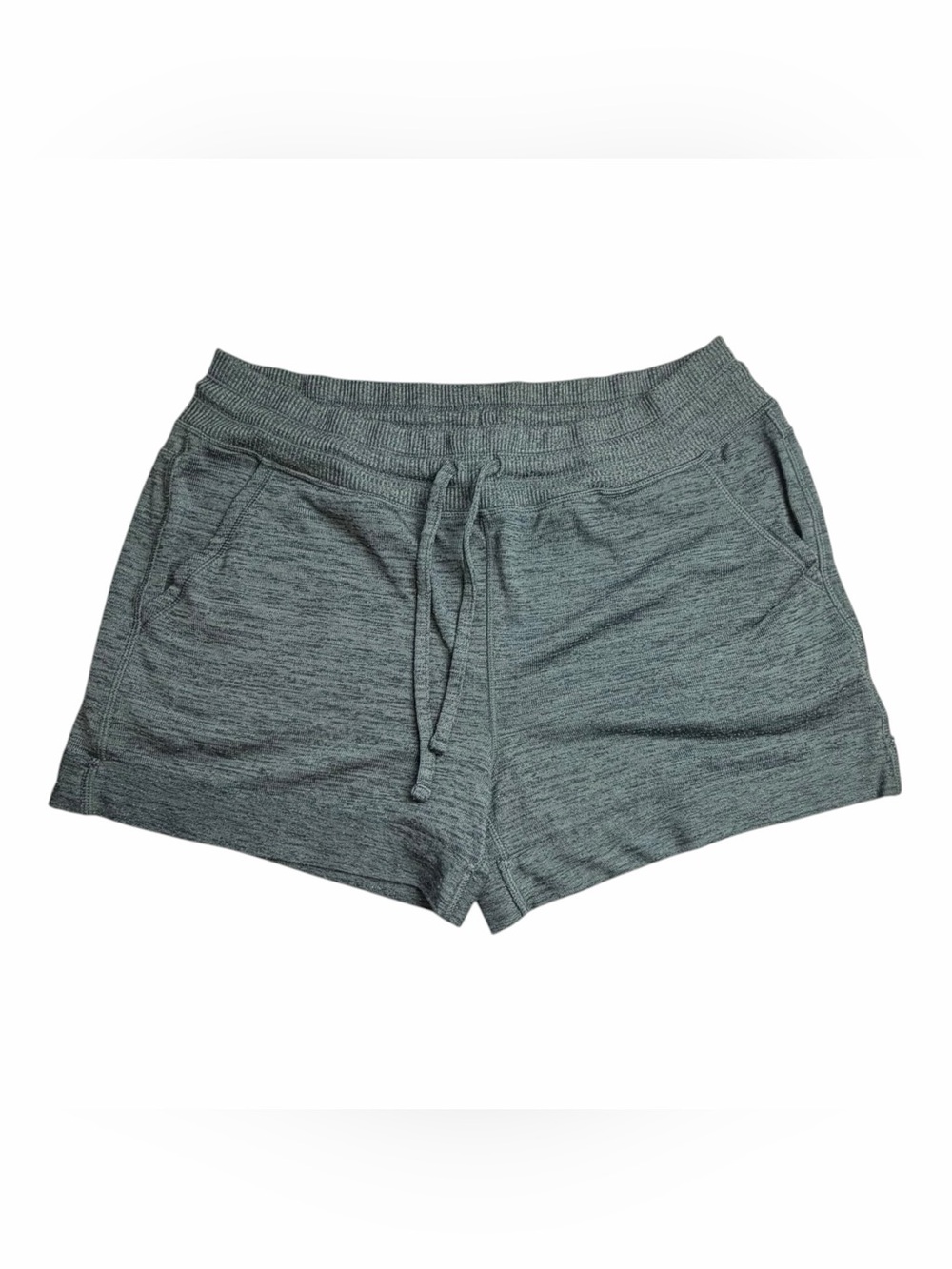 Women’s 90 Degrees Reflex Athletic Drawstring Shorts XL Dark Green Gray